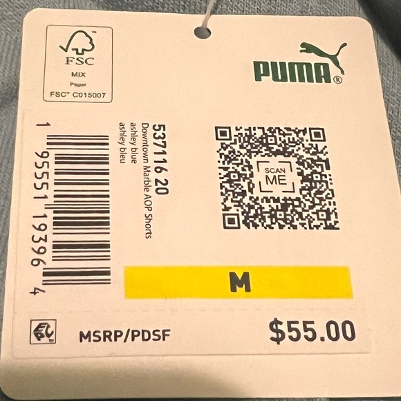 NWT PUMA MARBLE SHORTS - Picture 3 of 3